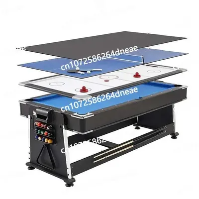 4-in-1 Mehrzweck-Spieltisch, Billard-Eishockey-Tischtennis, Konferenztisch Image