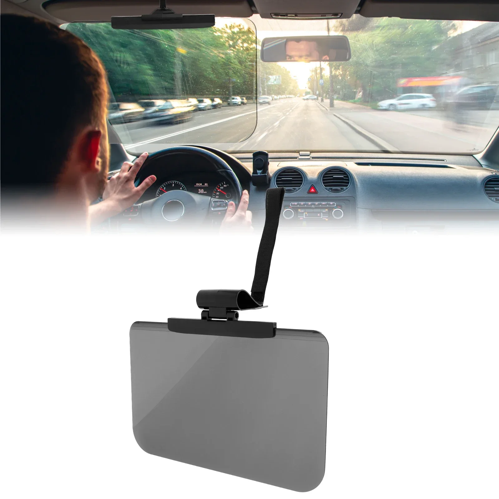 Sonnenblende Extender PC Anti-blendende Spiegel Visier Verlängerung Reduzieren Visuelle Müdigkeit Auto Sonnenschirm Erweichen Sonnenlicht Schutzbrille Image