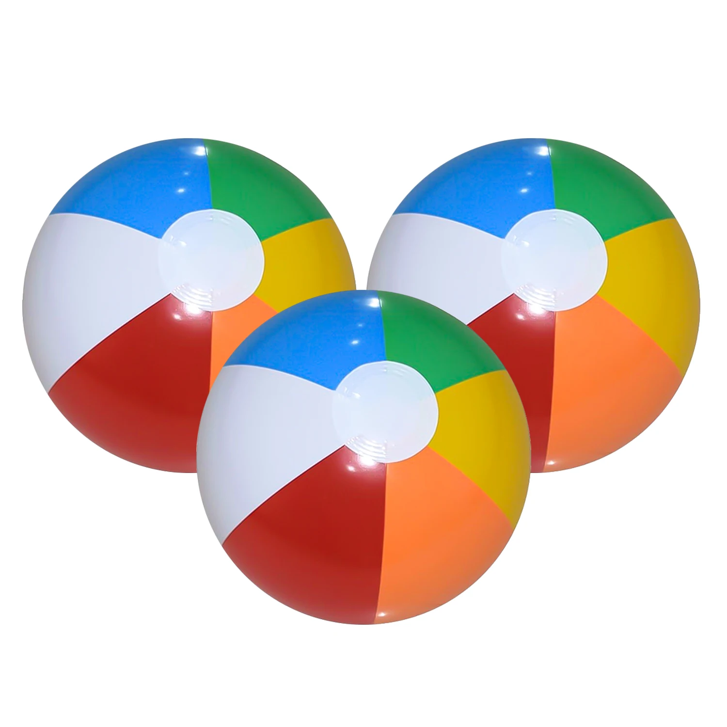 3Pcs Aufblasbare Strand Ball Sommer Im Freien Schwimmen Pool Bunte Streifen Ball Spielzeug Party Wasser Spiel Sport Ball Spaß Spielzeug für Kinder Image