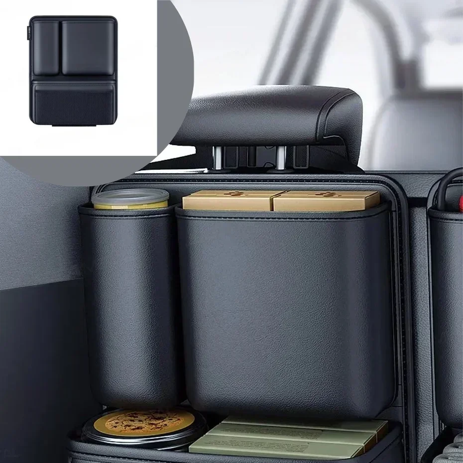 Abnehmbare Aufbewahrungstasche für die Rückenlehne des Kofferraums mit hoher Kapazität und 4 Taschen zum Aufhängen, Organizer für SUVs, Transporter, Autoinnenraum Image
