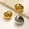 Vintage-Edelstahl-Punk-Stil, klobige große Ringe für Damen und Herren, modisch, glänzend vergoldet, 18 Karat, kein Verblassen, Schmuck, Party-Geschenke