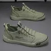 Grün Männer Casual Schuhe Eis Seide Leinwand Schuhe für Männer Wanderschuhe Outdoor Turnschuhe