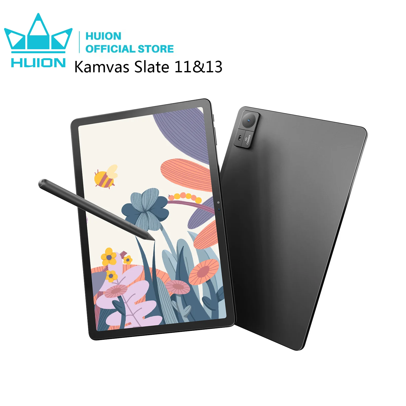 HUION Kamvas Slate 13 Zeichentablett 12,7 Zoll Tablet Android 14 8 GB + 256 GB RAM 10000 mAh mit H-Pencil Grafiktablett Art Design Image