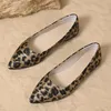 Leopard Schuhe 2025, Neue Frauen Wohnungen Frau Casual Schuhe Spitz Frühling Sommer Flache Mode Damen Schuhe Slip-on große Größe