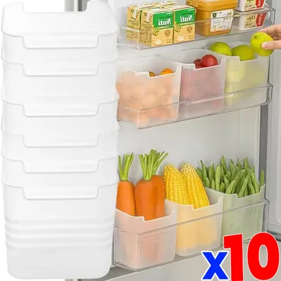 10/1PCS Refrigerator Storage Boxes Food Fresh Organizer Cold Storage Crisper Fruit Spice Food Container Box Home Kitchen Boxes