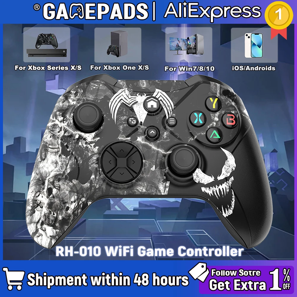 WIFI Controller For Xbox One Series X/S/pc Wireless Gamepad 6-axis Gyro/Dual Vibra/Repeating FUNC PC Xbox Control Accessories