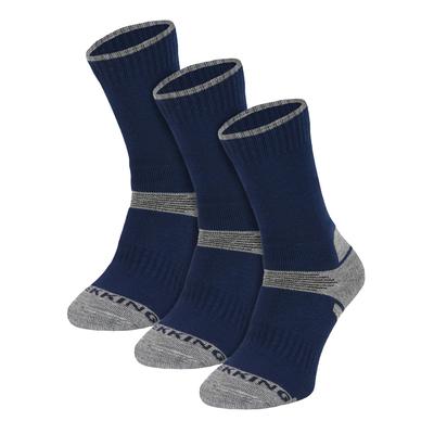 3 Paar Multipack Kinder Merinowoll Wandersocken | Leichte Anti-Blasen Socken für Jungen & Mädchen - Marineblau Image