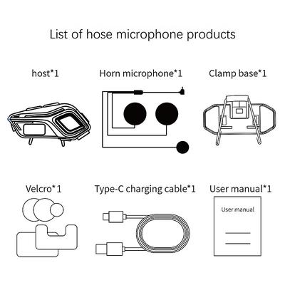 Helmet Bluetooth Headset with LED Light, IPX8 Waterproof, HD Sound, Voice Assistant, Long Battery Life, Detachable Installation – Compatible with Full and Half Helmets