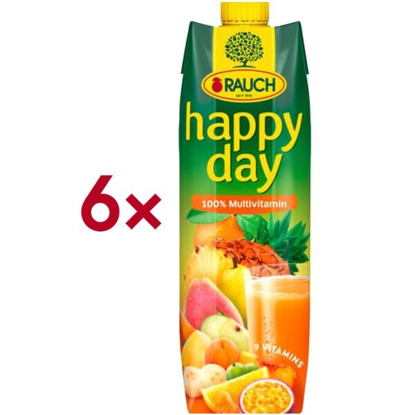 happy day 6er-Pack Fruchtsaft »100% Multivitamin« 1 Liter Image