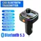 Trasmettitore FM per auto C26 Doppio USB Type-C Altoparlante wireless Bluetooth Lettore MP3 vivavoce con accessorio per auto caricabatterie rapido 3.1A