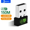Scheda di rete wireless 150Mbps Adattatore USB WiFi 4 Mini USB Dongle Ricezione segnale 2.4G Unità gratuita per PC portatile MacBook Windows