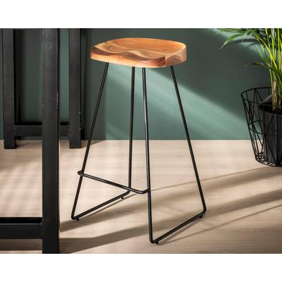 designline »Kahn« Massivholz Barhocker Image