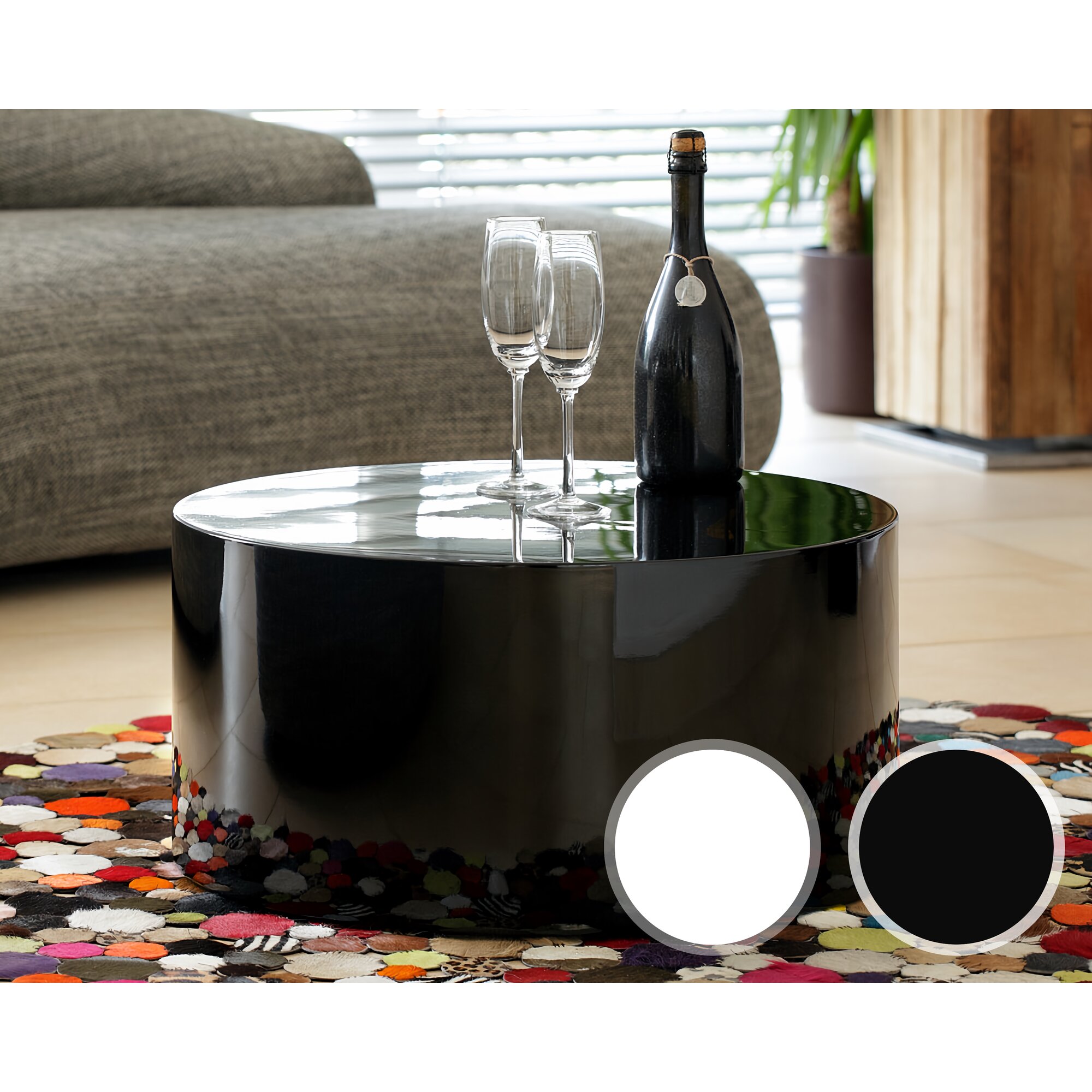 SalesFever »Black&White« Couchtisch rund – erhältlich in 2 Farben