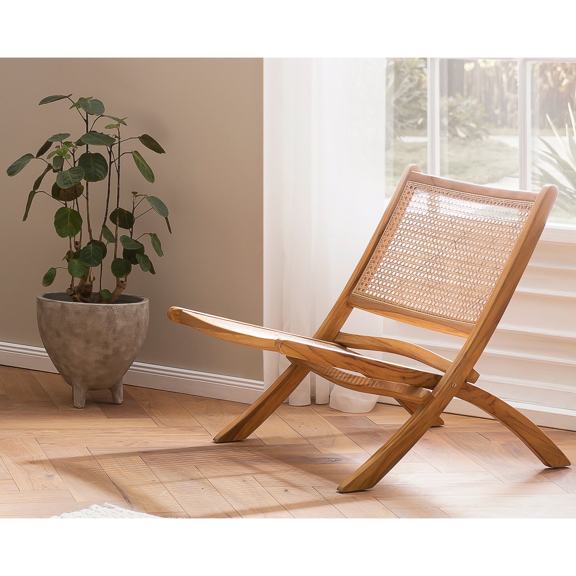 SIT Rattan Vintage Klappstuhl