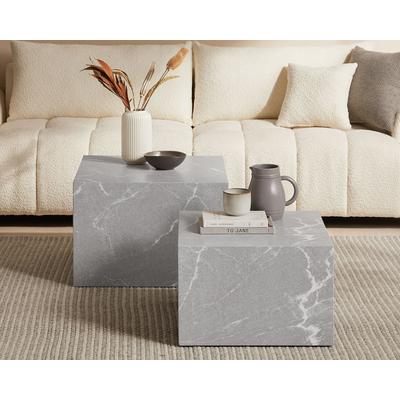 SalesFever »Harlow« Couchtisch 2er-Set Marmoroptik grau Image