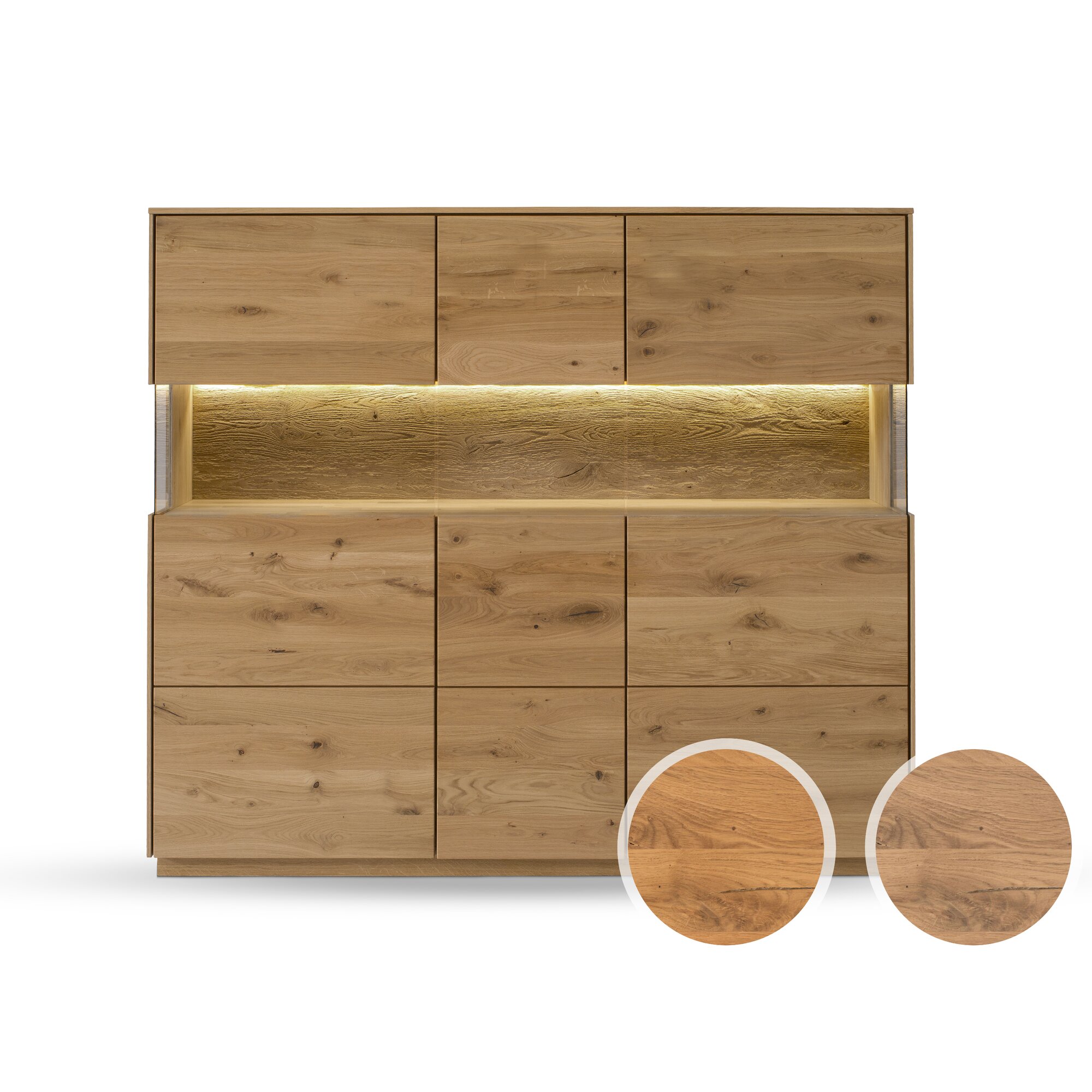 Massivholz »St. Gallen« Highboard III – erhältlich in 8 Ausführungen Image