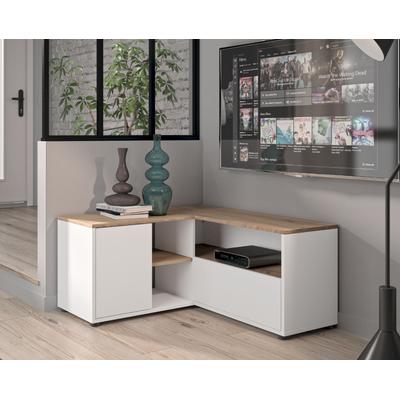 TemaHome »Angle« TV-Schrank 90 Weiß mit Eiche Image