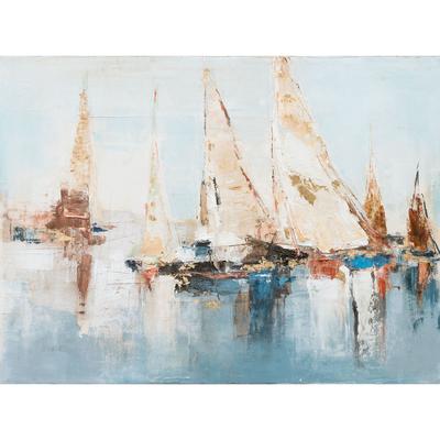 La Casa »Segelboote abstrakt« Ölbild handbemalt Image
