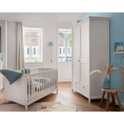 Massivholz »Solvita« Kleiderschrank 2-türig II weiß Image