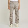 Cargohose G-STAR "Core Regular Cargo", Herren, Gr. 33, Länge 34, toggee, milk dobby, Web, Obermaterial: 88% Baumwolle, 9% Hanf, 3% Elasthan, casual, straight fit lang, Hosen