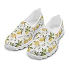 Coloranimal Lemon Womens Slip On Shoes Women Loafers Shoes for Women Slip On Trainers Tennis Walking Running Sneakers Mesh Breathable Summer Sneakers
