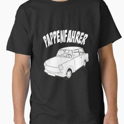 TEMU Cardboard Driver Trabi Trabbi Driver Classic Men's Short-sleeve Cotton Crewneck T-shirt With Funny Printing For Summer Tour Image
