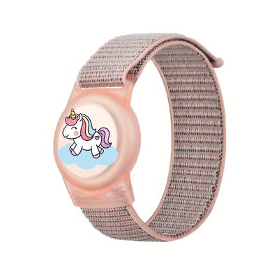 TEMU Cartoon Pattern Creative Suitable For Airtag Protective Case Cute Gps Wrist Tag Protector Anti-loss Strap Image