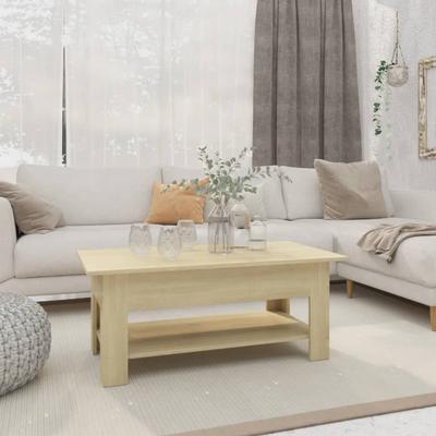 TEMU Coffee Table Oak 102x55x42 Cm Wood Image