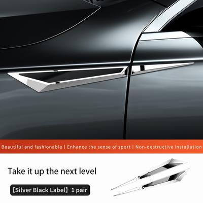 TEMU 2pcs Of Stainless Side Conversion Stickers, Adhesive Car Mud Flaps, Universal Car Decals, Car Stickers. Image