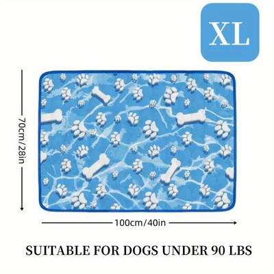 TEMU Large Dog Cooling Mat, Washable Polyester Pet Bedding With - Non-slip, Rectangular Mat For , Ideal For Dogs And Cats, Beds, Crates, And Car Seats, Mat| | Dog Bedding Image