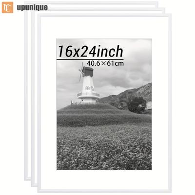 TEMU Poster Frame 16x24 Inch, Vertical Oblong Shape, Wall Frame For Pictures, With Gift Box And Ribbons, For Family & , Ideal For Engagement, Christmas & New Year Gift Image