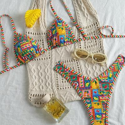 TEMU New Adjustable Backless Sexy Bikini Set, Women's Summer Beach Swimsuit Image