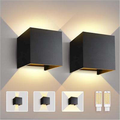 TEMU 2pcs Wall Light Bulb G9 Replaceable Radiation Angle Adjustable Wall Light Indoor Warm White 3000k Outdoor Light Image