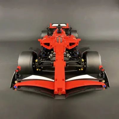 Technische Blöcke Sportwagen F1 Rot Rennfahrzeug SF-24 Geschwindigkeitskampion Modellblock Ziegel Image