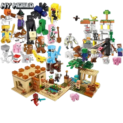 Minifiguren The Creeper Mine Deep Dark Battle Bausteine Ziegel Minecrafts Spielzeug Image