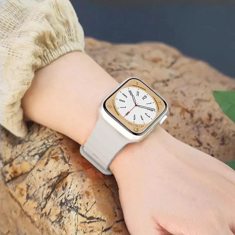 Sportarmband für Apple Watch 40 mm 44 45 46 49 38 41 42 mm Band Ocean Silikonarmband für iWatch Serie 10 9 Ultra 8 7 6 SE 5 4 3 Image