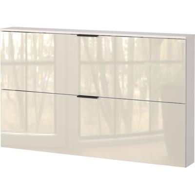 Schuhschrank GERMANIA "Valega", braun (kaschmir), B:140cm H:85cm T:19cm, Schränke, Platz für bis zu 12 Paar Schuhe, geringe Tiefe, für schmale Flure Image
