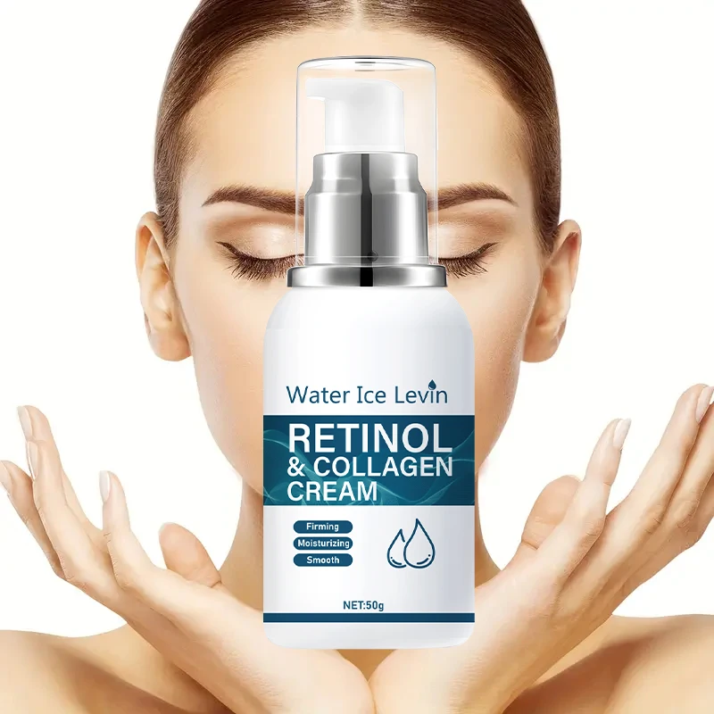 Retinol-Kollagen-Creme, Tiefenwirksame Feuchtigkeits- und Straffungscreme für das Gesicht, Geeignet für empfindliche Haut, Enthält die Vitamine A, B, C und E, für einen klaren und strahlenden Teint, Image