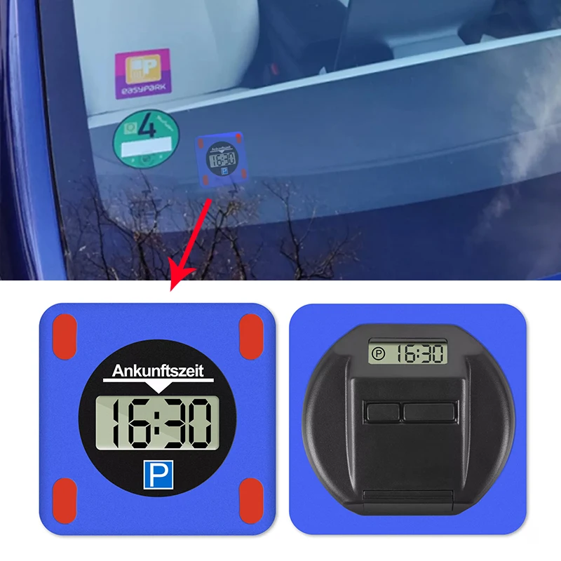 1PC Mini Professionelle Angepasst Parkplatz Timer Blau LCD Dual Screen Display Parkplatz Timer Parkplatz Timer Kunststoff Parkplatz Zeichen Image