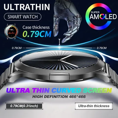 LIGE 2025 Neue Smart Uhr Für Männer AMOLED Bildschirm Uhren IP68 Wasserdicht Heart Rate Monitor Männer Damen Smartwatch Für Android ios