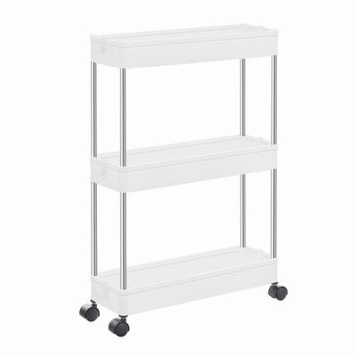 Schrank auf Rollen, 3 Regale, weiß - KSC007W01 Image