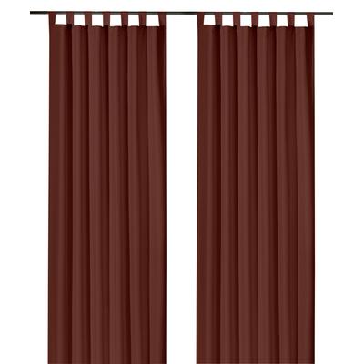 Vorhang WECKBRODT "Vito" Gr. 2, braun (schoko), B:140cm H:245cm, Satin, Polyester, Gardinen, Microvelour, blickdicht, Unifarben, Gardine, Store Image