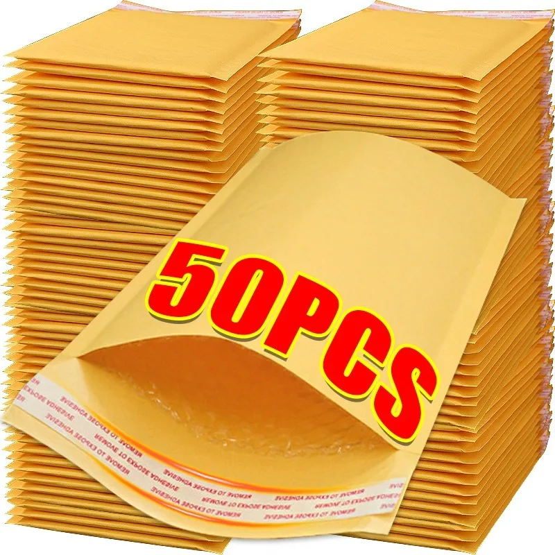 10–50 Stück gepolsterte Umschläge, Versandtaschen, Luftpolstertaschen aus Kraftpapier, alle Größen, stoßfest, für kleine Unternehmen, Versandzubehör, Heimaufbewahrung Image