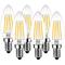 E14 Ampoule de Filament LED, Ampoule 4W Equivalent à lampe halogène 40W, AC 220-240V, Blanc Chaud