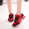 Neue Mesh Frauen Schuhe Keil Schuhe Frau Luxus Designer Schnürung rot schwarz Frauen Turnschuhe