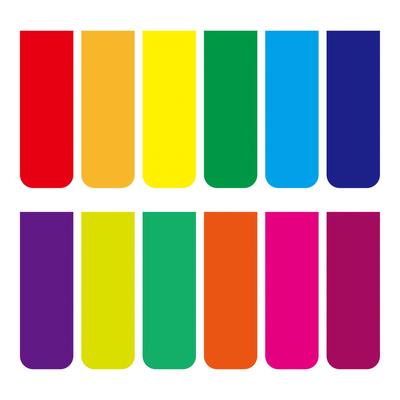 TEMU 12pcs Vibrant Magnetic Bookmarks - Durable, Colorful Paper Page Markers For Students, Teachers & Book Lovers - Ideal For School & Office Use Image