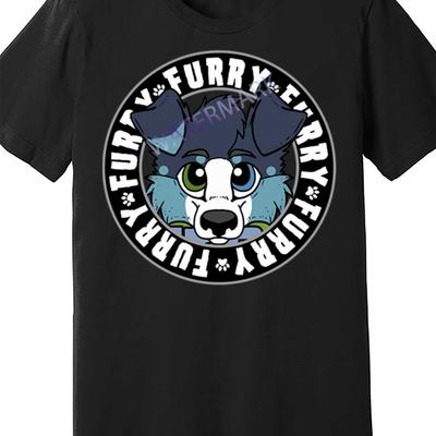 TEMU Blue Wolf Furry Hoodie Gift Women Men Pullover Hoodie 1439683 Funny Men's Short Sleeve T-shirt Black Pr Image