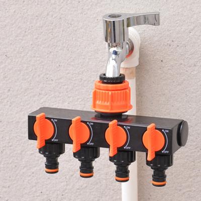 TEMU Garden Hose Connector With Independent Switches - Durable Plastic, Eu , Ideal For Outdoor Sprinkler Systems, Easy Setup Hose Splitter Image