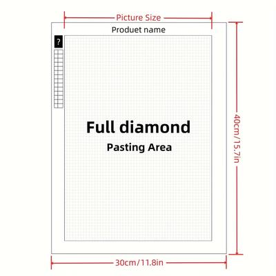 TEMU Custom Diamond Painting Kit Full Diamond Adult, Personalized Photo Custom Diamond Painting, Private Customize Your Own Picture Round Drill, 11.7 X11.7inch/30x30cm Image