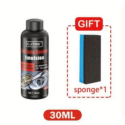 TEMU Automotive Headlight Restoration Kit - Scratch Remover, Oxidation Cleaner & Polish Paste, Pe Material, Easy Application For Clear Headlamp Image